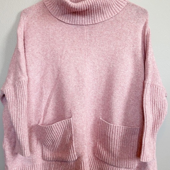 LOFT Pink Cowl Neck Sweater with Relaxed Fit Size Small - Picture 1 of 9